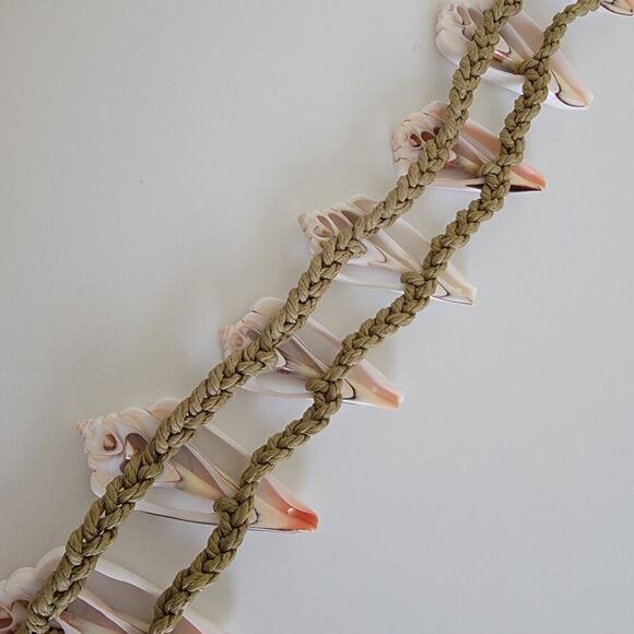 Handmade Seashell Belt Natural Shell and Braided Cord Adjustable Boho New - Picture 11 of 11